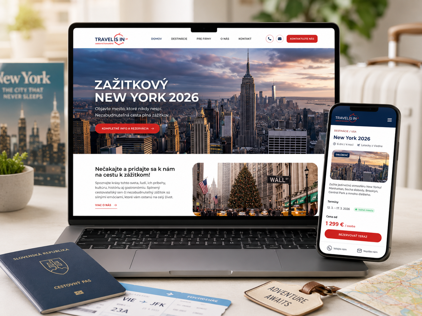 Travelisin.sk — web a interný systém pre cestovnú kanceláriu