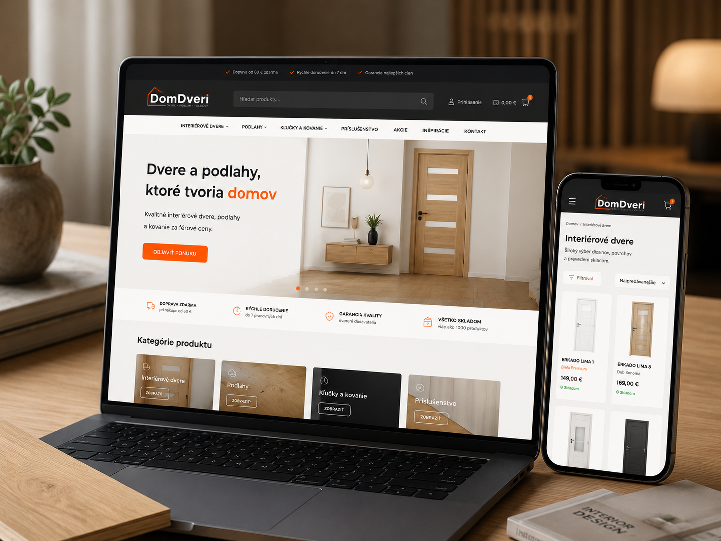 DomDverí.sk — e-shop dverí a podláh